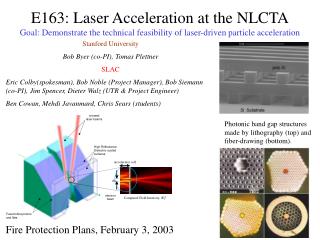 Photonic band gap structures made by lithography (top) and fiber-drawing (bottom).