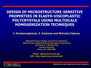 Materials Process Design and Control Laboratory