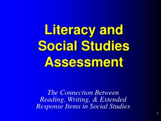 Literacy and Social Studies Assessment