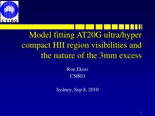 Model fitting AT20G ultra/hyper compact HII region visibilities and the nature of the 3mm excess