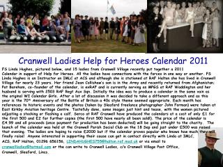 Cranwell Ladies Help for Heroes Calendar 2011