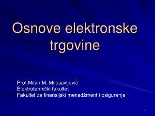 Osnove elektronske trgovine