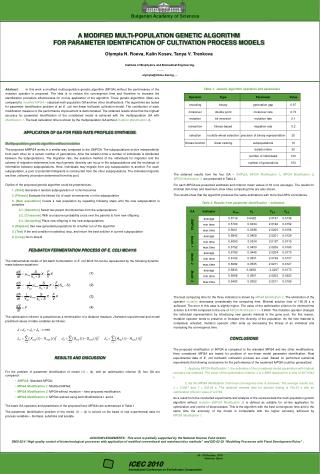 FED-BATCH FERMENTATION PROCESS OF E. COLI MC4110