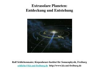Extrasolare Planeten: Entdeckung und Entstehung