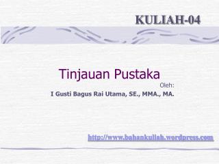 Tinjauan Pustaka