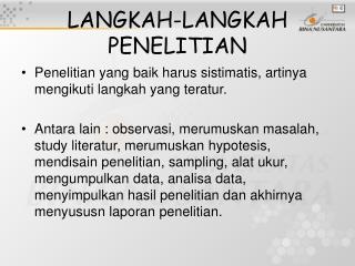 LANGKAH-LANGKAH PENELITIAN