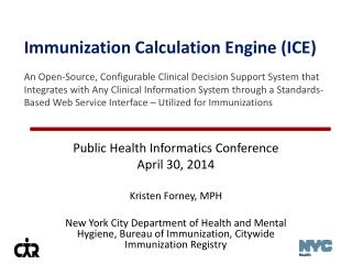 Public Health Informatics Conference April 30, 2014 Kristen Forney, MPH