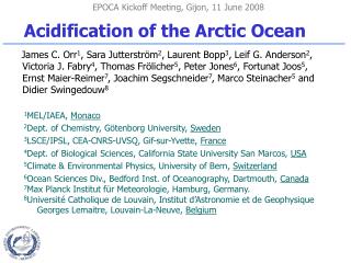 Acidification of the Arctic Ocean