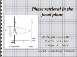 Phase retrieval in the focal plane