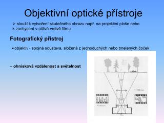 Objektivní optické přístroje