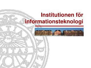 Institutionen för informationsteknologi