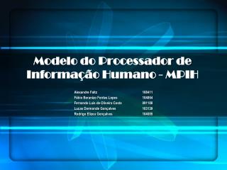 Modelo do Processador de Informação Humano - MPIH