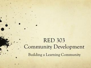 RED 303 Community Development