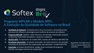 Programa MPS.BR e Modelo MPS: A Evolução da Qualidade de Software no Brasil