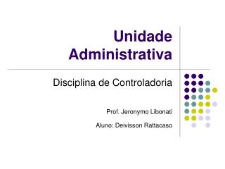 Unidade Administrativa