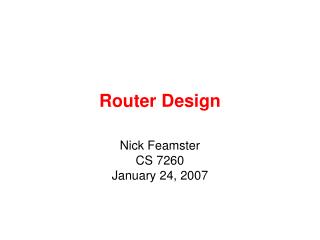 Router Design