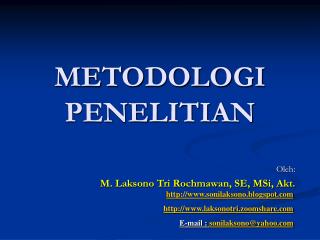 METODOLOGI PENELITIAN