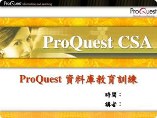 ProQuest CSA