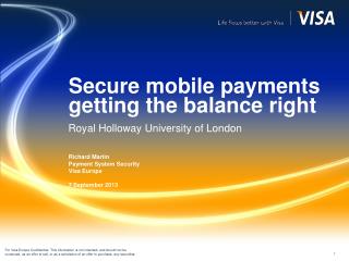 Secure mobile payments getting the balance right