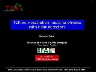 15th Lomonosov Conference on Elementary Particle Physics, 18th-24th August 2011