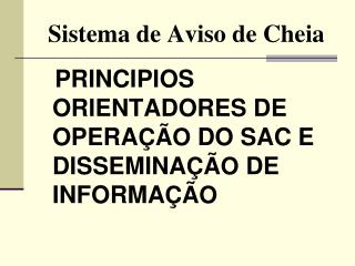 Sistema de Aviso de Cheia