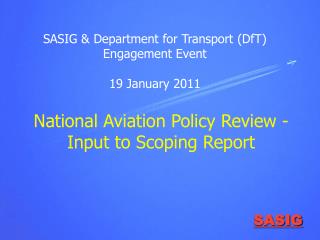 National Aviation Policy Review - Input to Scoping Report