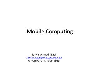 Mobile Computing