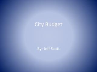 City Budget