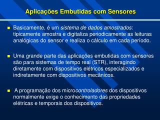 Aplicações Embutidas com Sensores