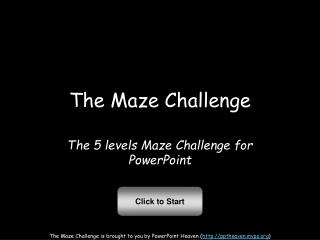 The Maze Challenge