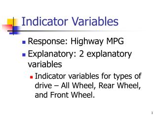 Indicator Variables