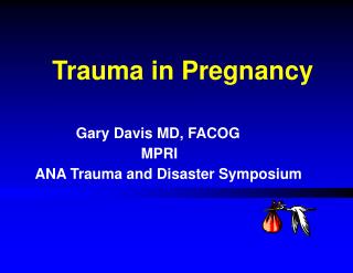 Trauma in Pregnancy