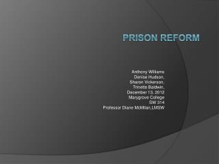 Prison Reform