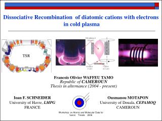 Dissociative Recombination of diatomic cations with electrons in cold plasma