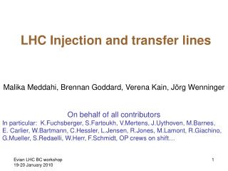 LHC Injection and transfer lines