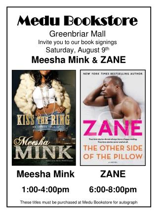 Meesha Mink 1:00-4:00pm