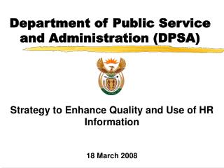 Department of Public Service and Administration (DPSA)