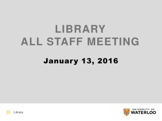 Library All Staff Meeting