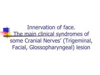 Trigeminal nerve nuclei