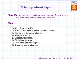 Solaire photovoltaïque