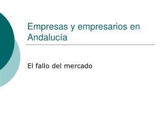 Empresas y empresarios en Andalucía