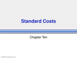 Standard Costs