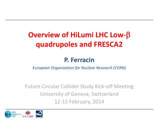 Overview of HiLumi LHC Low-  quadrupoles and FRESCA2