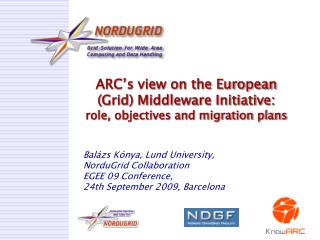 ARC’s view on the European (Grid) Middleware Initiative: role, objectives and migration plans