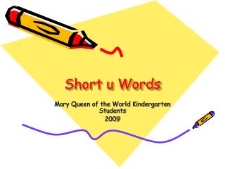 Short u Words