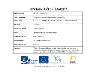 DIGITÁLNÍ UČEBNÍ MATERIÁL
