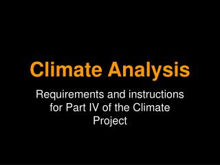 Climate Analysis