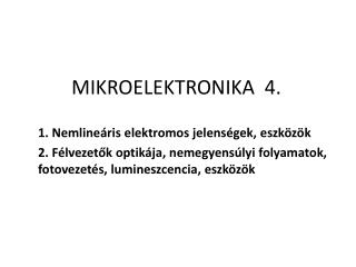 MIKROELEKTRONIKA 4.