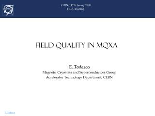 FIELD QUALITY IN MQXA