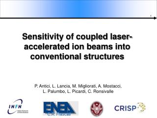 Sensitivity of coupled laser-accelerated ion beams into conventional structures